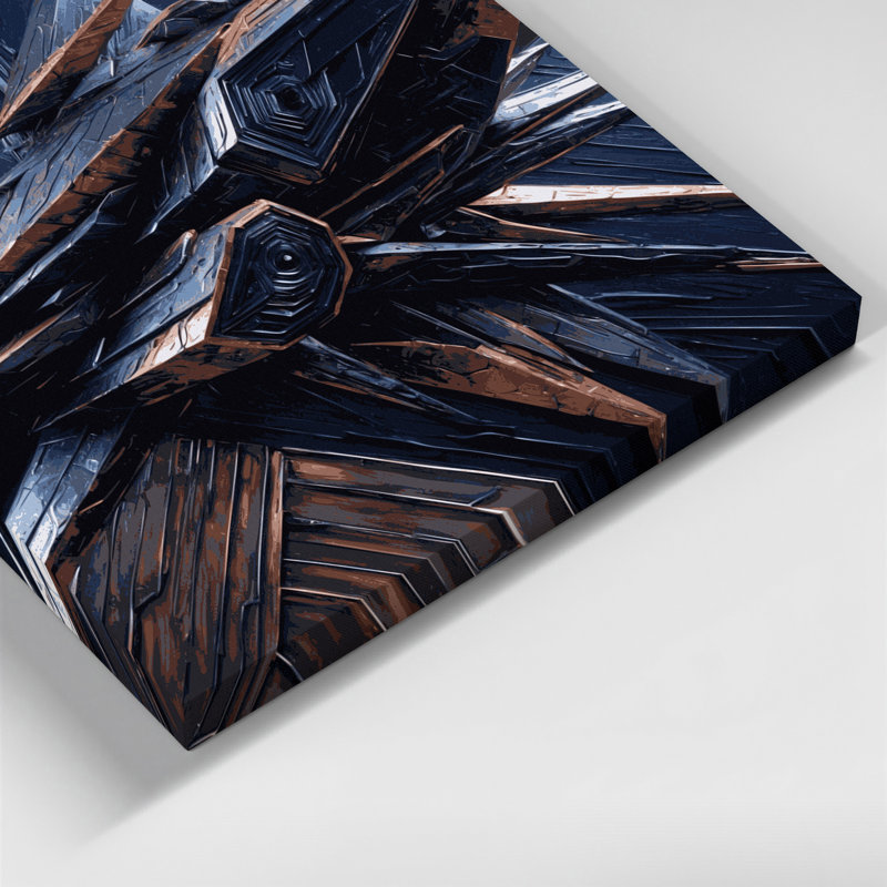 Art mural sur toile gris Sci Fi Simple géométrique, H 11 po x l 14 po