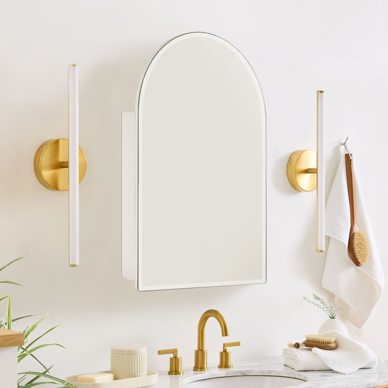Emra W H Frameless Medicine Cabinet Mirror 2 Adjustable, 30" H x 20" W x 4.72" D