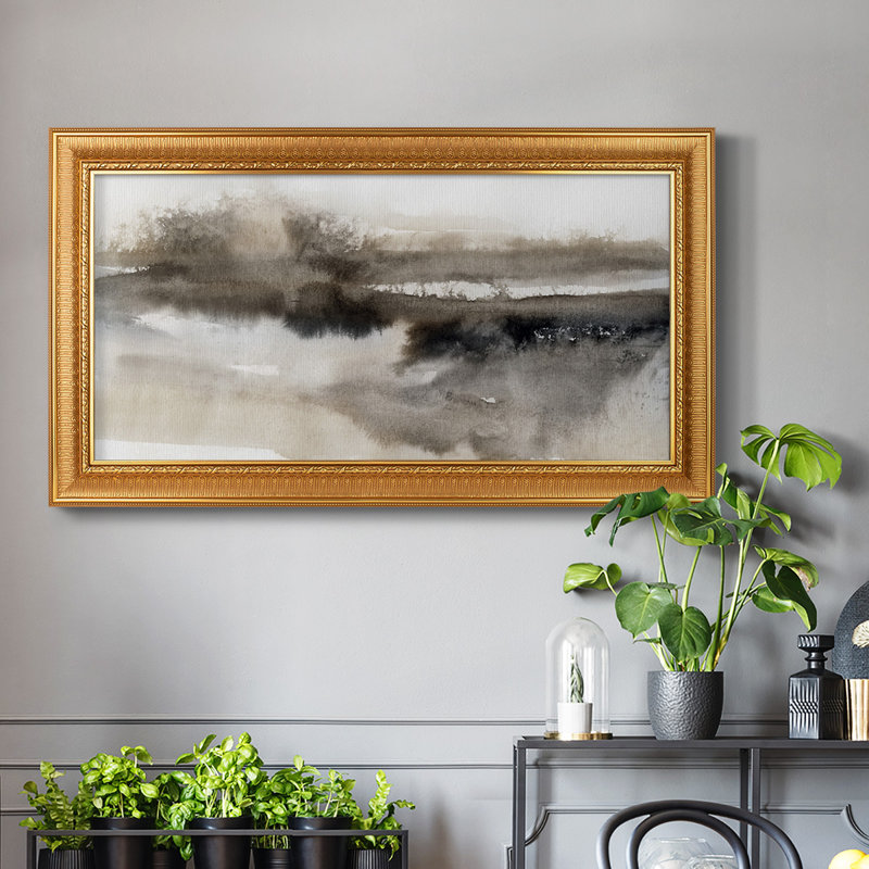 Serenity Lake - peinture sur toile à cadre unique, H 25 po x l 45 po x P 2,5 po
