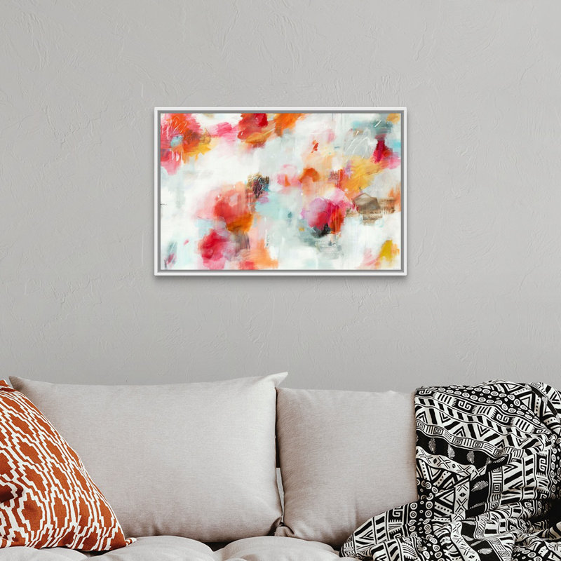 Reproduction d’art sur toile, "Looking The other way" par Jill Martin, H 22 po x l 32 po x P 1,75po, Cadre flottant noir