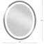 Miroir moderne ovale de 76 cm x 91 cm avec éclairage LED intégré, couleur blanche, avec option de sélection de couleur