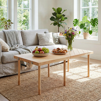 44.49 in. L Solid Wood Folding Table Card Table