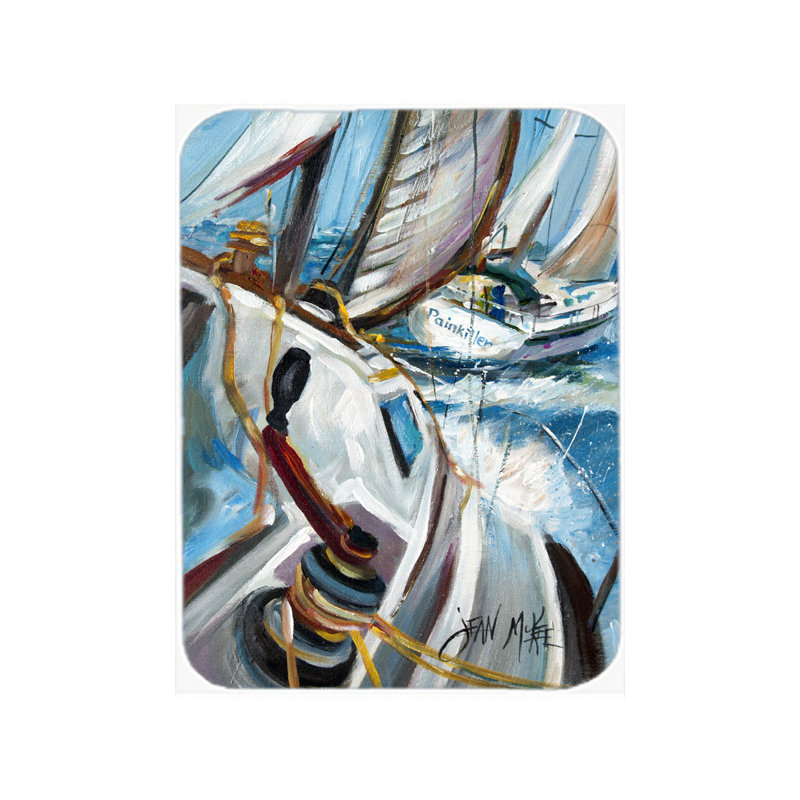 Planche à découper en verre caroline Sailboat