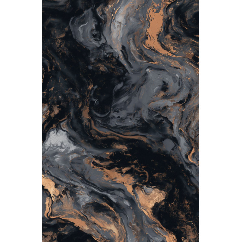 Papier peint marbré marbré noir