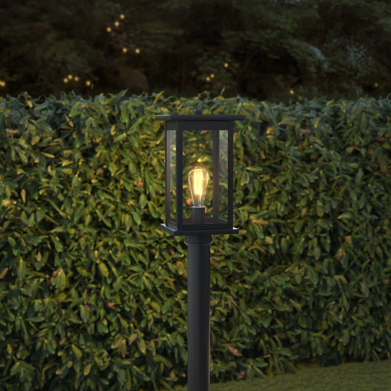 Arocho Transparent Lantern Head, Powder Coated Black