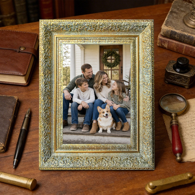 Cadre photo simple antique 3 pièces 11 "x 14" doré antique, Antique Gold, 3, 11" W x 14" H