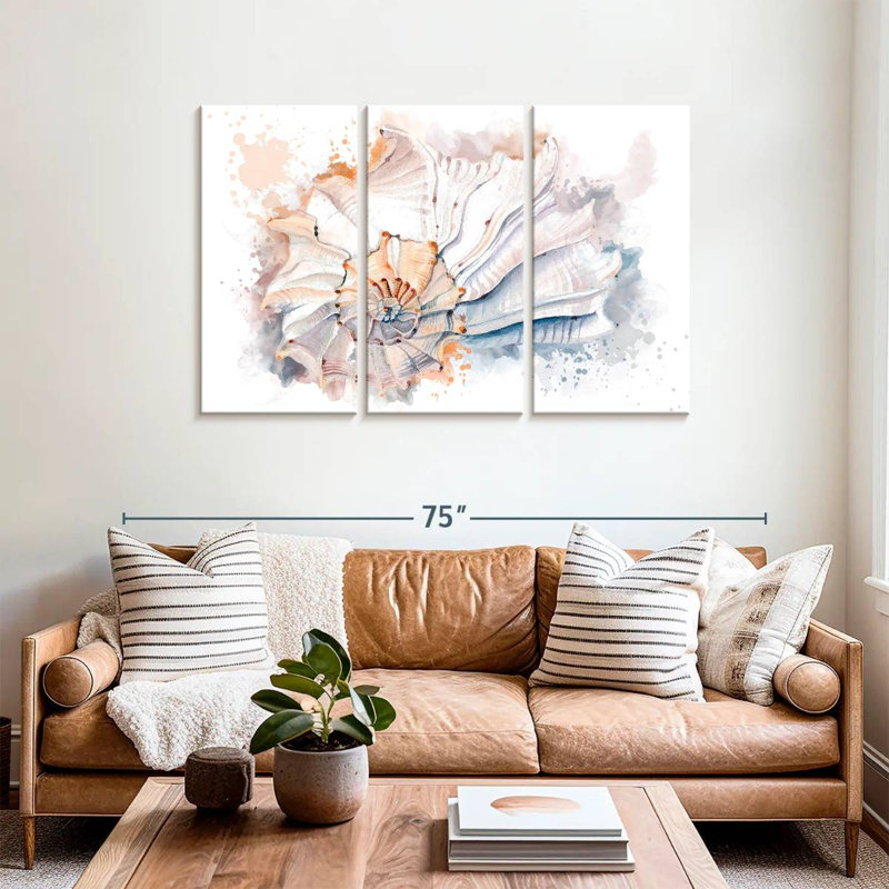 Aletra Nautilus Seashell Splash, 36" H x 57" W