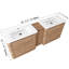 Meuble-lavabo autoportant 84 po avec lavabo en céramique blanche 84 po-730636674
