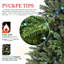 Arbre de Noël artificiel de 7 pi avec 340 lumières DEL, 2126 pointes réalistes, technologie de connexion rapide pour arbre de décoration intérieure, technologie dense, décoration de pièce maîtresse de bureau