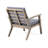 Club Chair - Dark Grey Wood Outdoor Comfort Chair, 25.91In Depth, 32.33In Width, 30.61In Height, 22.29Lb Lounge Seat In Grey, 26In D, W, H, Wt