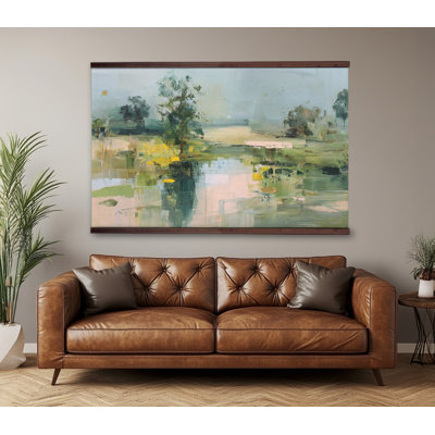 Paysage abstrait, art mural sur toile, tapisserie impressionniste moderne