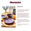 Service de table 12 pièces HomeVSS Sonoma en grès brillant à motifs tourbillonnants peints à la main (sans tasse), pour 4 personnes-131127847