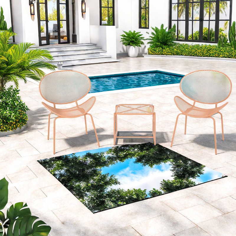 Ensembles de salle à manger de patio compacts, ensemble moderne en fer thermolaqué pour la maison de patio
