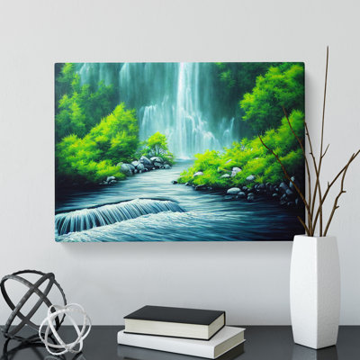 Waterfall Art Painting Vol.3 - Wrapped Canvas
