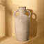 Vase cylindrique en céramique beige avec glacis réactif, 10,8 po de hauteur, décor rustique moderne, étanche, idéal pour les fleurs fraîches, les centres de table, les cadeaux pour la maison et les mariages
