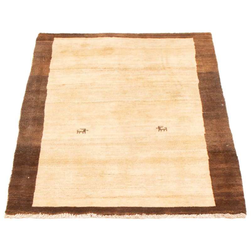 Tapis crème Helbe Gabbeh 3 pi 6 po x 5 pi 5 po