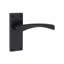  4 Pairs Victorian Scroll Astrid Door Handles Latch in Matt Black Finish - 120mm x 40mm Backplate