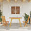 Aneliese Rectangular Solid Wood Outdoor Dining Table - 110 cm W 56 cm D
