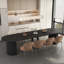 Table de salle à manger extensible pliable pour 1 à 10 personnes, console multifonctionnelle en bois extensible