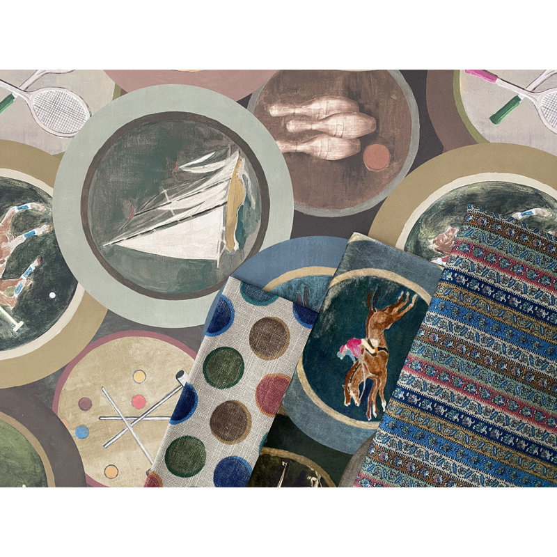 Icons Wallpapers 32.8' L x 27.56" W Smooth Wallpaper Roll, Woodsmoke