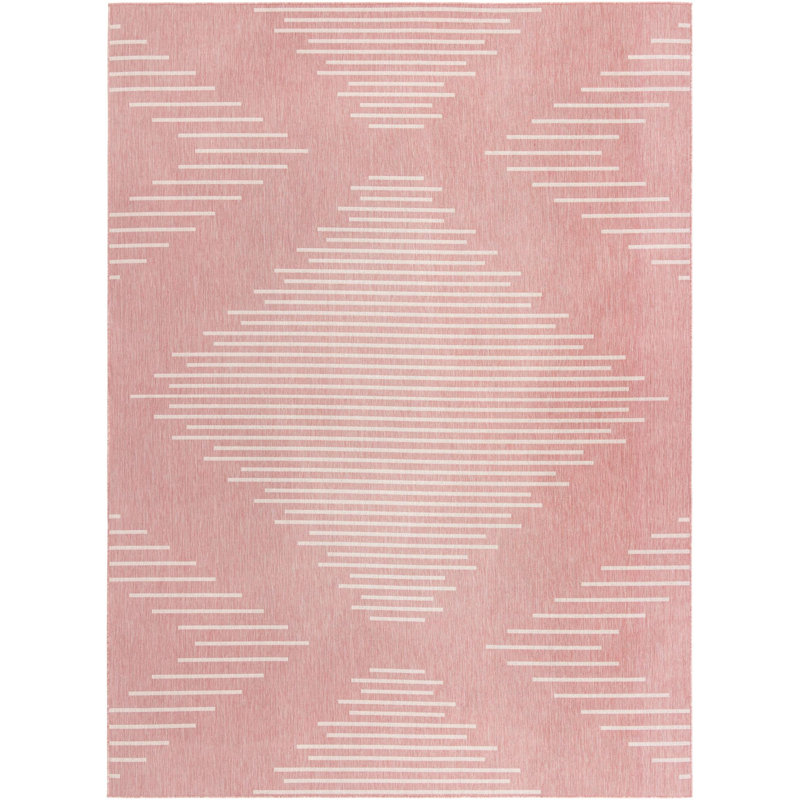 Striped Indoor / Outdoor Rug, Rectangle 9'10" x 13'