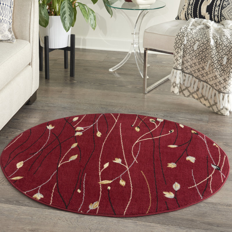 Tapis rouge Bo Botanical Eclectic, Rond 5 pi 3 po