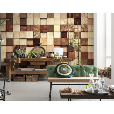 Wooden Pieces 3.68m x 2.54m Matte Mural