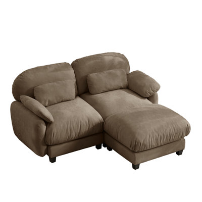 Canapé modulable 2 places avec un pouf