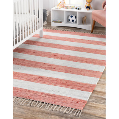 Tapis bleu marine en coton noué à la main Clerestory