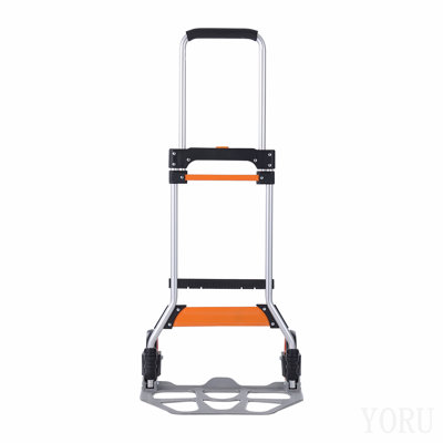 Folding Hand Truck, 275 Lbs Load Capacity, Aluminum Portable Cart, Convertible Hand Truck And Dolly With Telescoping Handle And Pp+Tpr Wheels, Ultra Lightweight Super Strong For Moving Warehouse