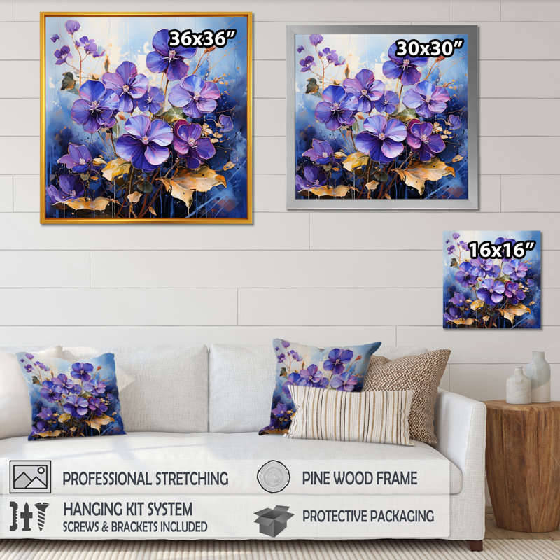Wild Expression sur toile, Cadre simple noir, H 30 po x l 30 po x P 1 po