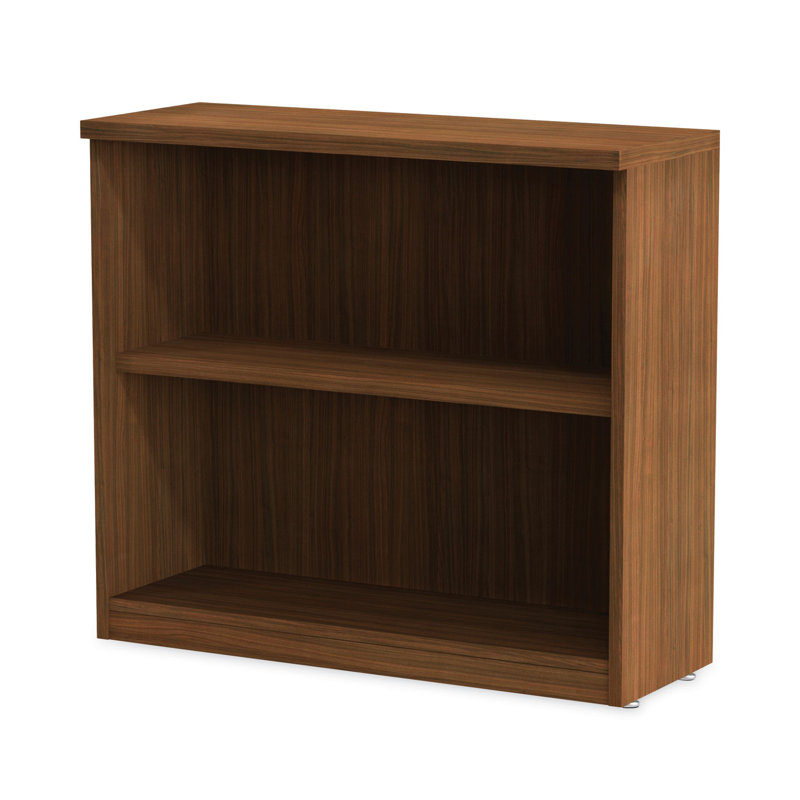 Valencia Modern Walnut 2-Shelf Adjustable Bookcase