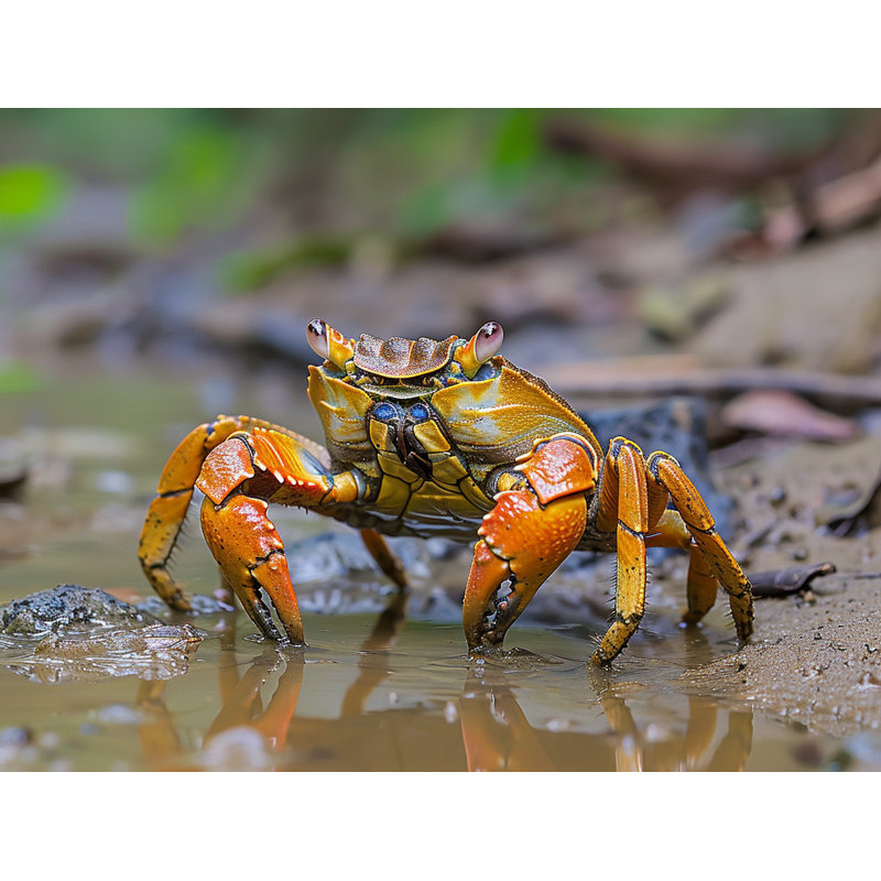 Rideau de douche crabe - Décoration de salle de bain faune 16665, H 73 po x l 70 po