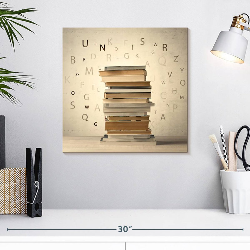 Livres empilés Kerner, H 16 po x l 16 po