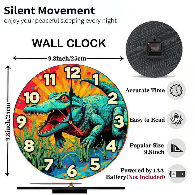 Horloge murale dinosaure