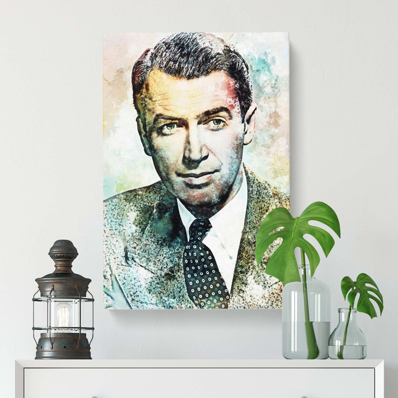 James Stewart In Abstract - Wrapped Canvas, 60cm H x 40cm W x 3cm D