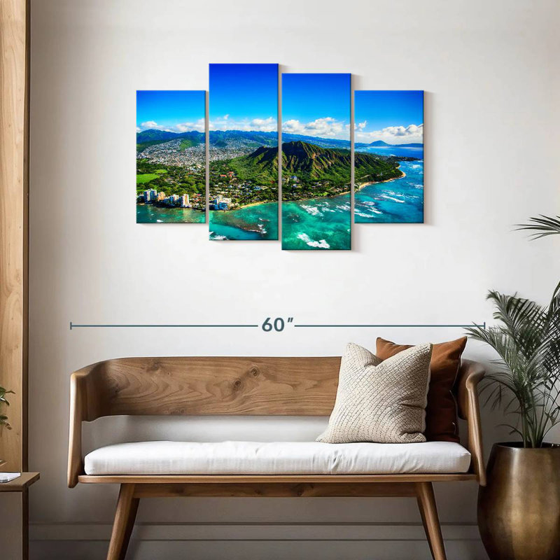 Harpa Diamond Head View, 27" H x 43" W