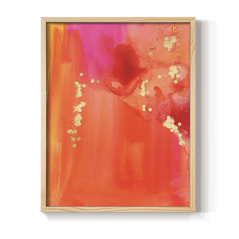 Mythological II Framed Print - Solid Wood, Natural, 11" H x 9" W
