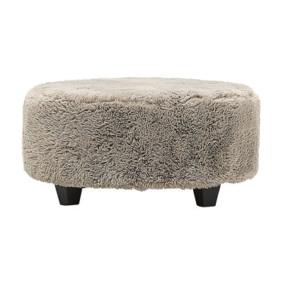 36" Upholstered Round Ottoman - Yakety Yak Sand