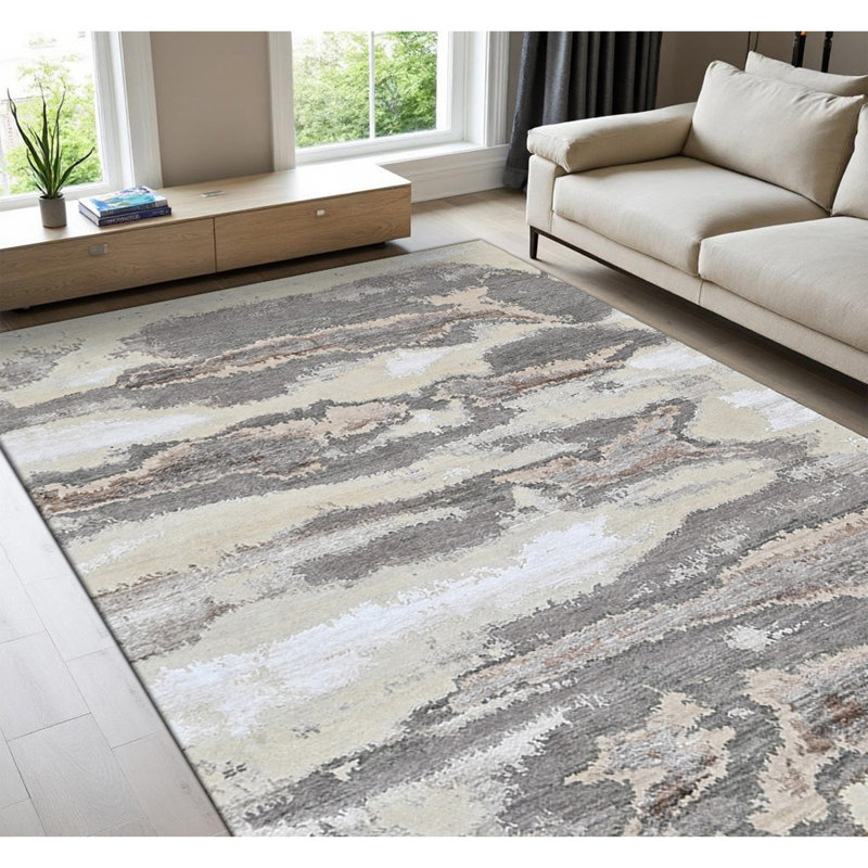 Tapis rectangulaire noué à la main, Rectangle 12 pi x 15 pi