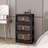 24" Side Wide Folding Storage Cabinet , Collapsible Storage Bins With Magnetic Door, Plastic Storage Cabinet With Wheels-341669449