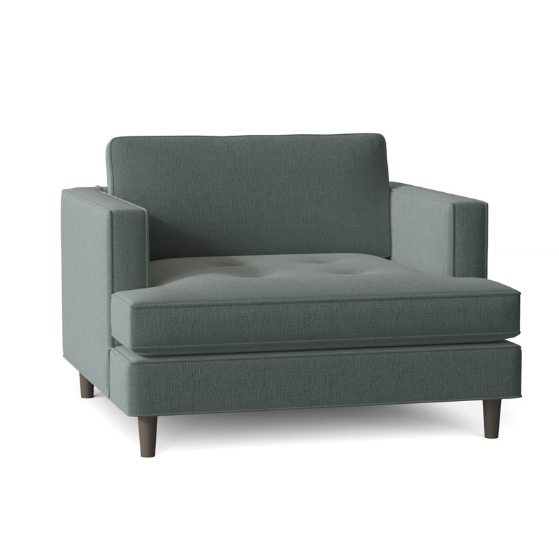 Upholstered Armchair, Heavenly Robins Egg Chenille