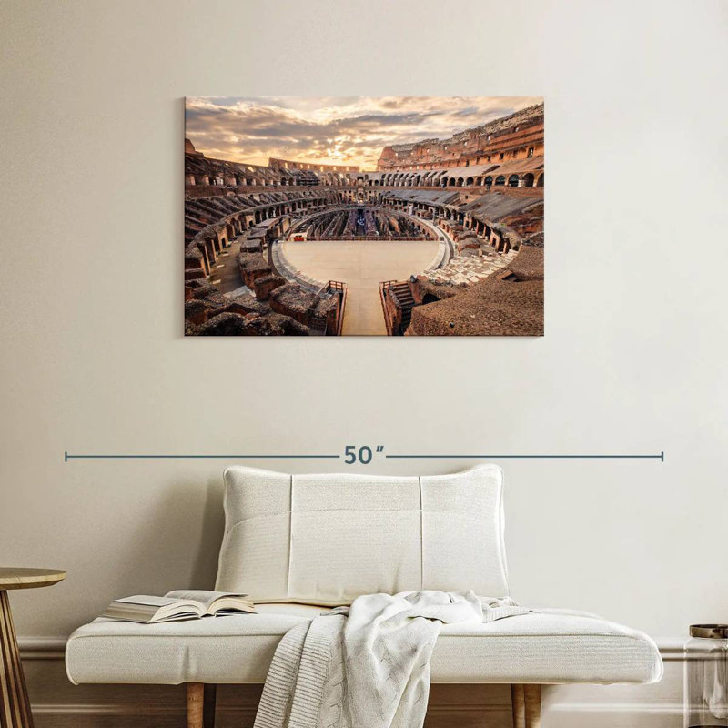 Ravi Colosseum au coucher du soleil, H 24 po x l 36 po