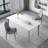White Rectangular Sintered Stone tabletop with Solid wood Dining Table For Dining Room/Kitchen-245955141