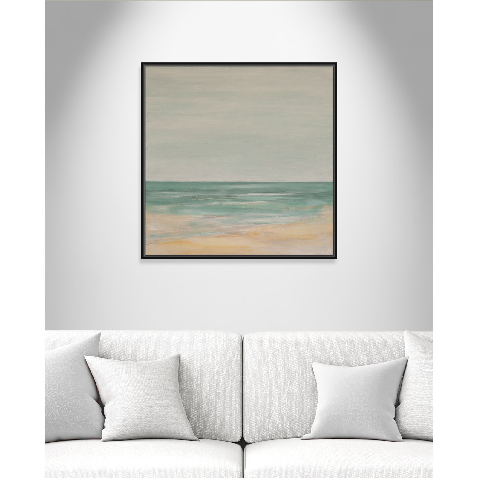 Horizon Print by S.H. Khan, 31.5" H x 31.5" W, Black