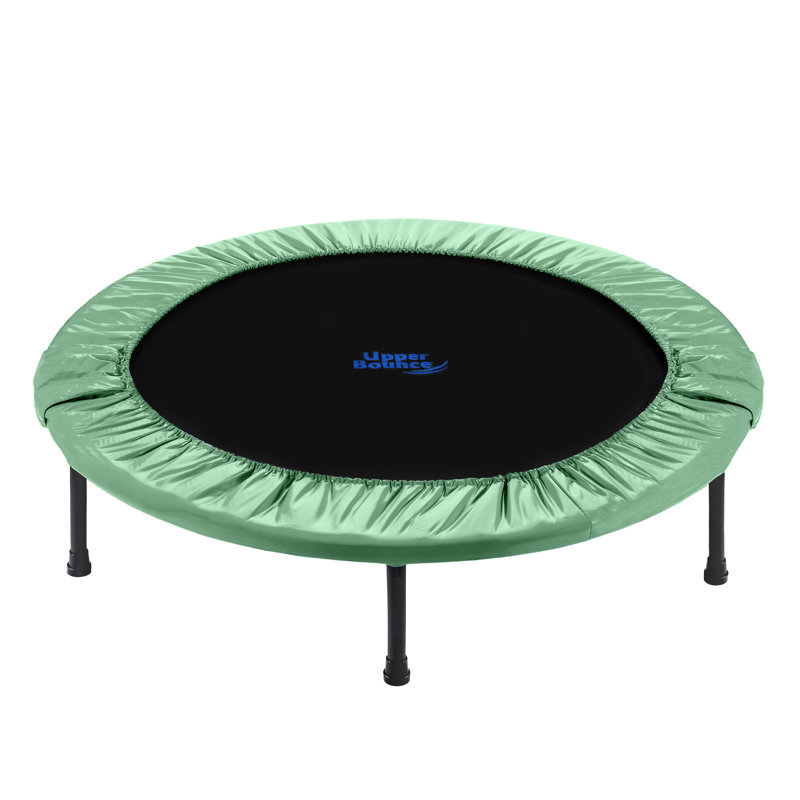 Machrus 36" Upper Bounce Mini Trampoline-Rebounder Exercise Fitness Kids - with Durable Jumping Mat, Green