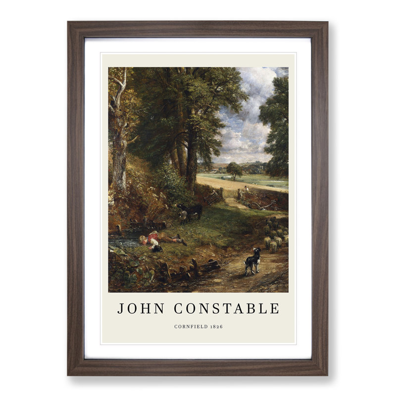 The Cornfield by John Constable - Framed Print, 65cm H x 48cm W x 2cm D, Walnut Framed