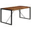 Table de salle à manger Rezza, plateau en bois de manguier brun massif de 63 pouces, acier noir-118124052