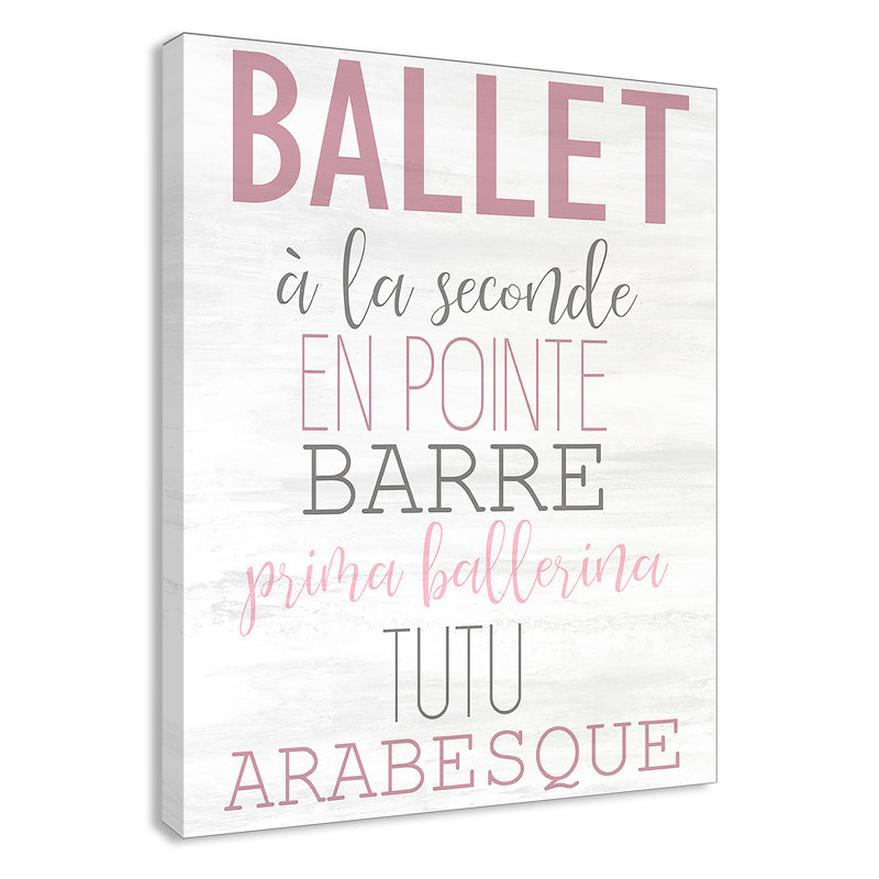 Ballet toute la journée 2, H 14 po x l 11 po x P 1,5 po, Toile