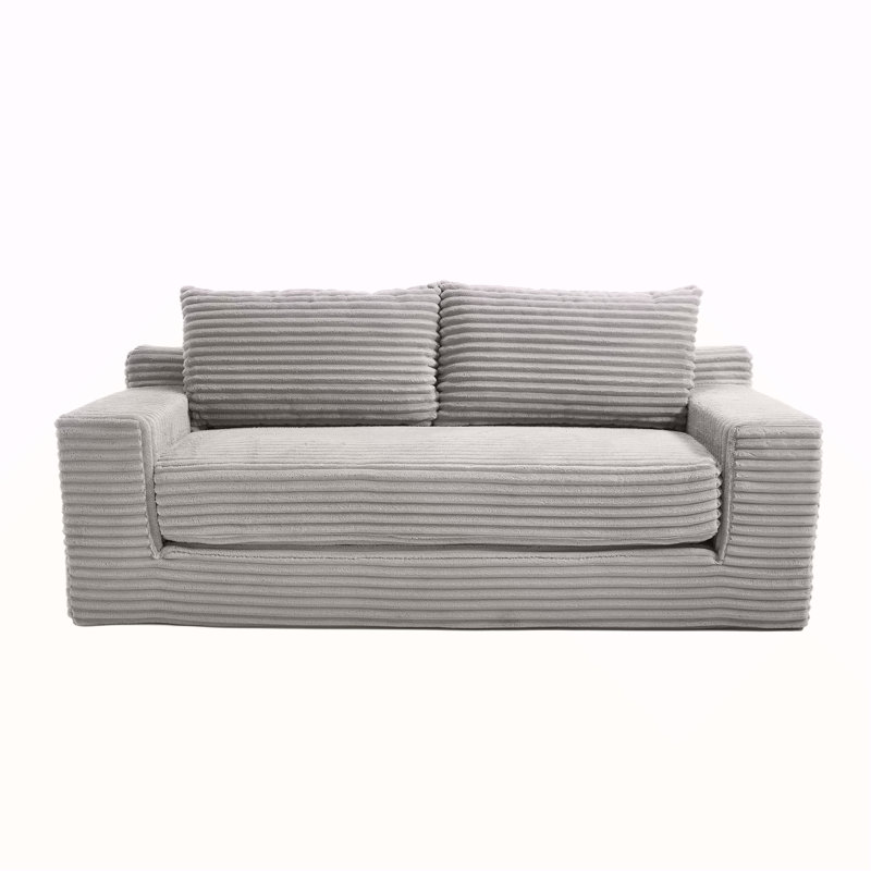 Canapé-lit convertible avec mousse à mémoire de forme et structure en acier - Sans assemblage, conception compacte pour petits espaces et utilisation polyvalente (gris)